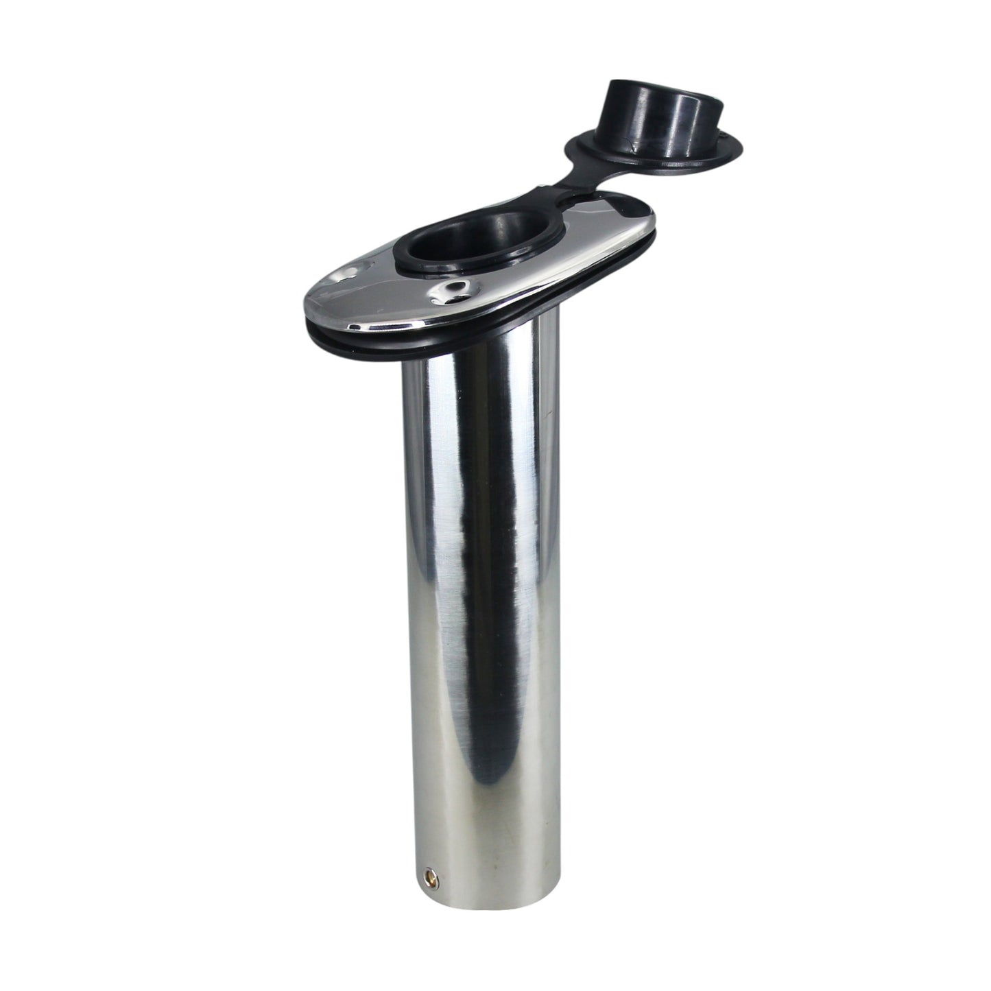 Pactrade Marine Boat Pontoon SS Flush Mount 15° Fishing Rod Holder 9.5" PVC Cap