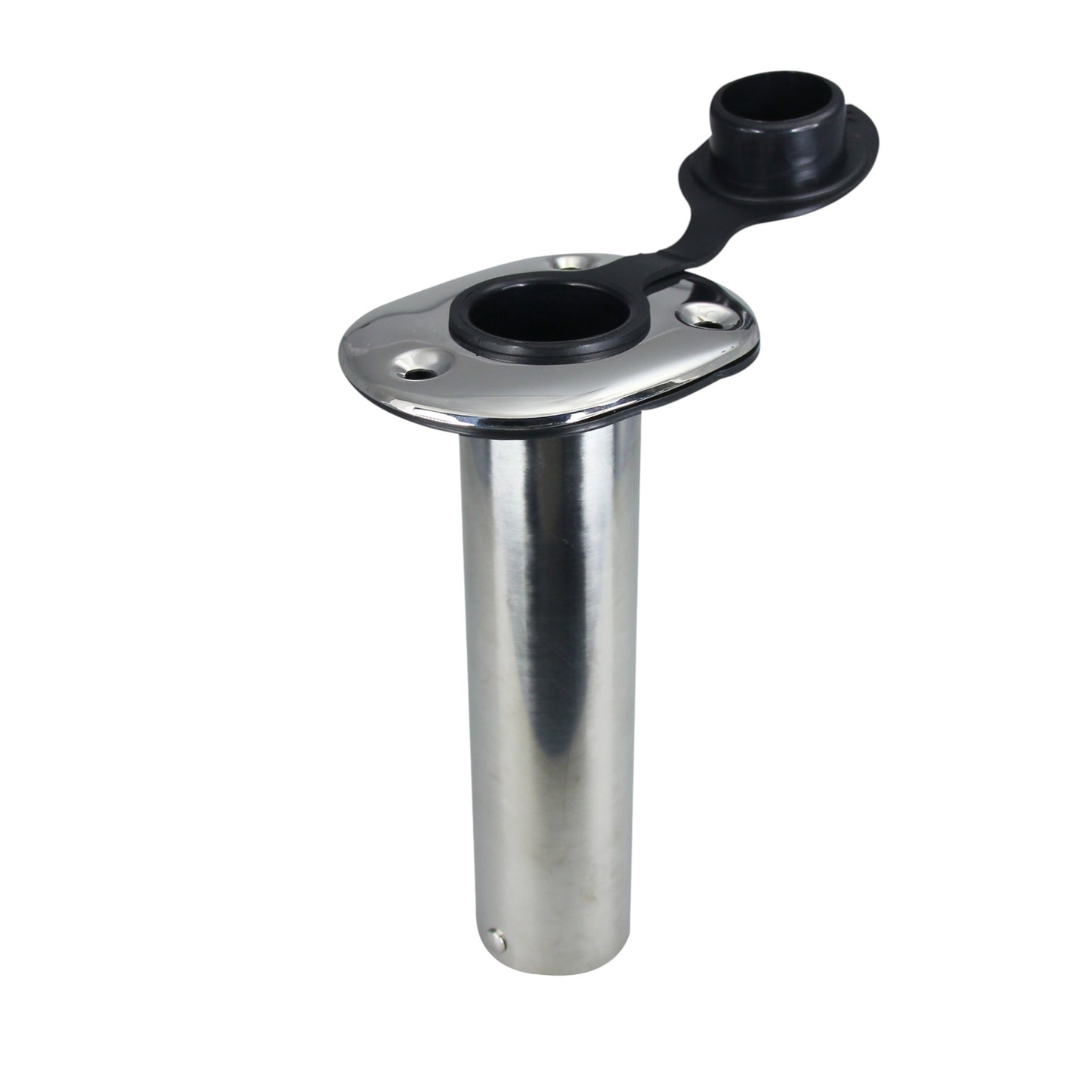 Pactrade Marine Boat Pontoon SS Flush Mount 90° Fishing Rod Holder 9.5" PVC Cap