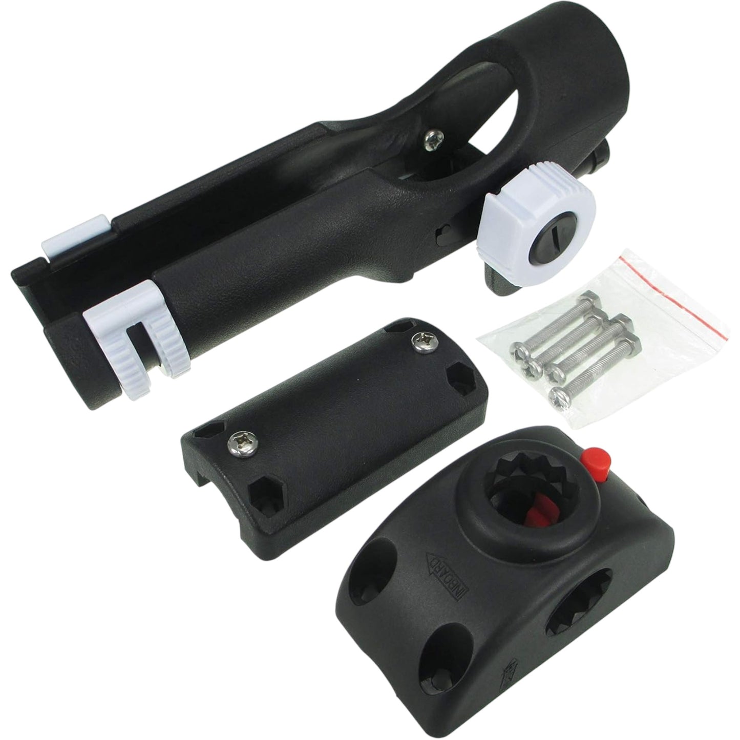 Pactrade Marine Adjustable Fishing Rod Holder 7/8''-1'' Rail Mount Adapter Lock