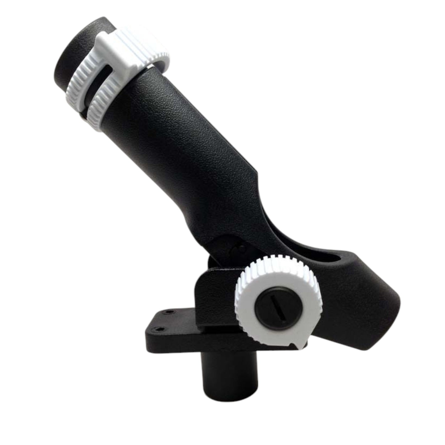 Pactrade Marine Adjustable Marine Boat Black Plastic Fishing Rod Holder Deck Mount