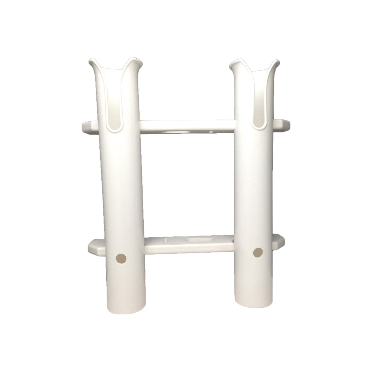 Pactrade Marine Boat White UV Stabilized Plastic Fishing Rod Holder Two Tube Dual