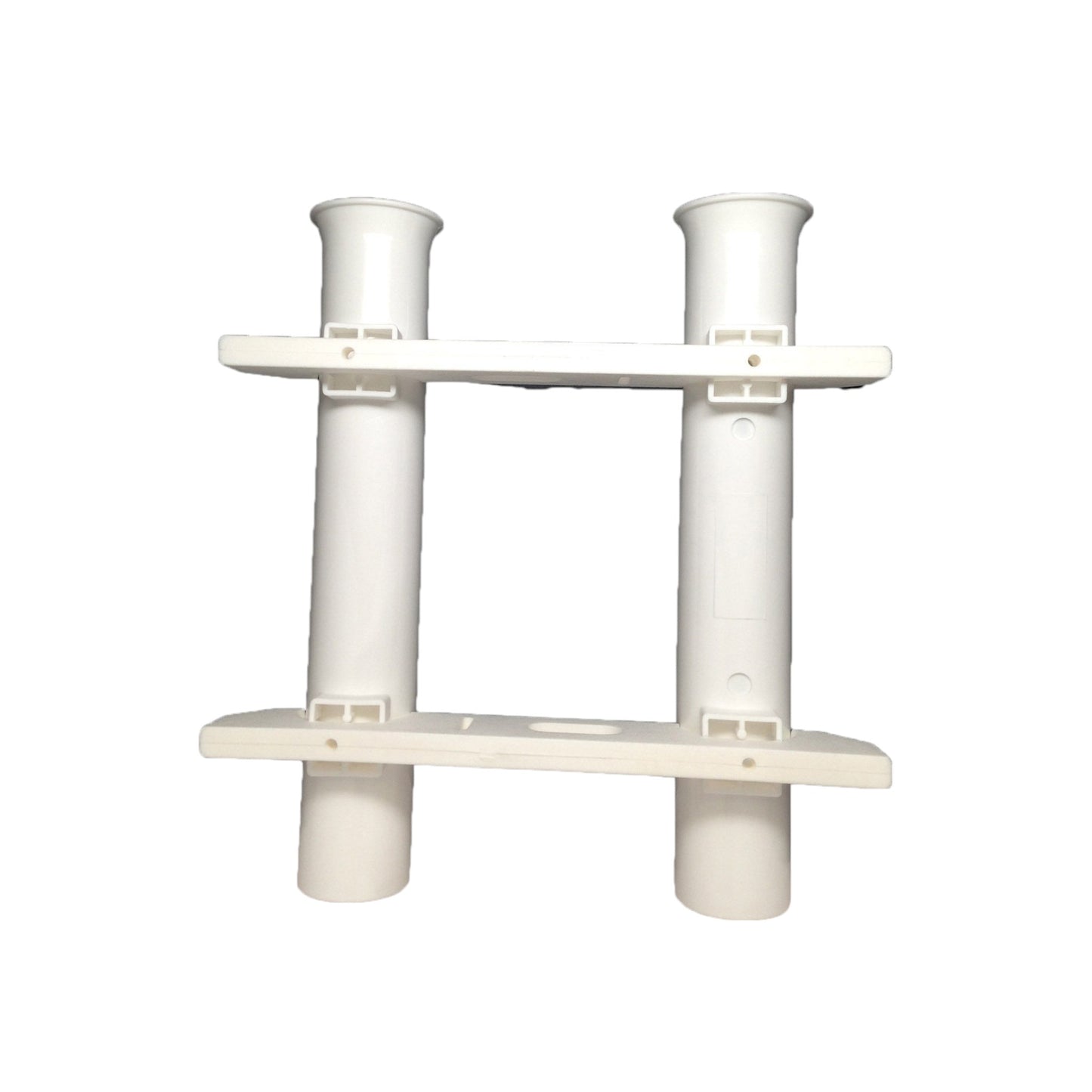 Pactrade Marine Boat White UV Stabilized Plastic Fishing Rod Holder Two Tube Dual