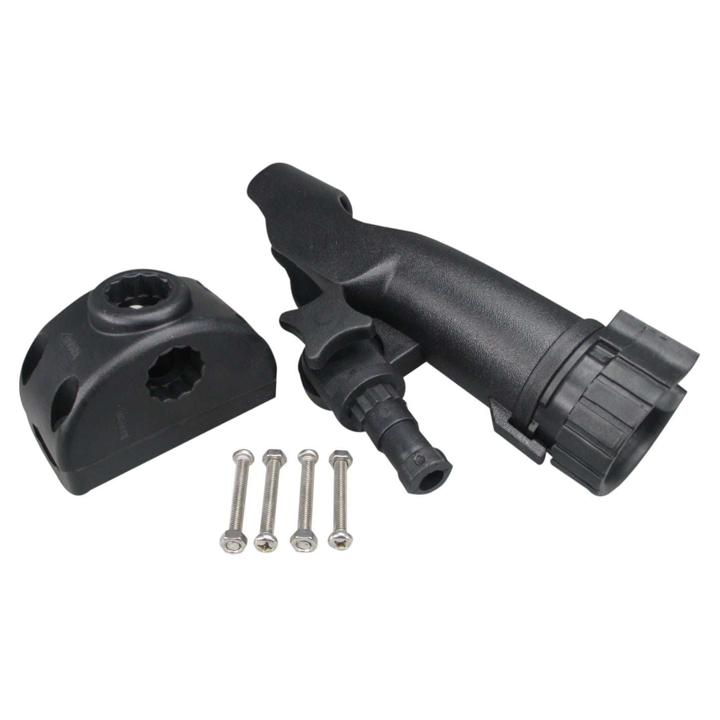 Pactrade Marine Boat Mount Adjustable Fishing Rod Holder 7/8'' - 1'' Round Rail Tube 180 Degree