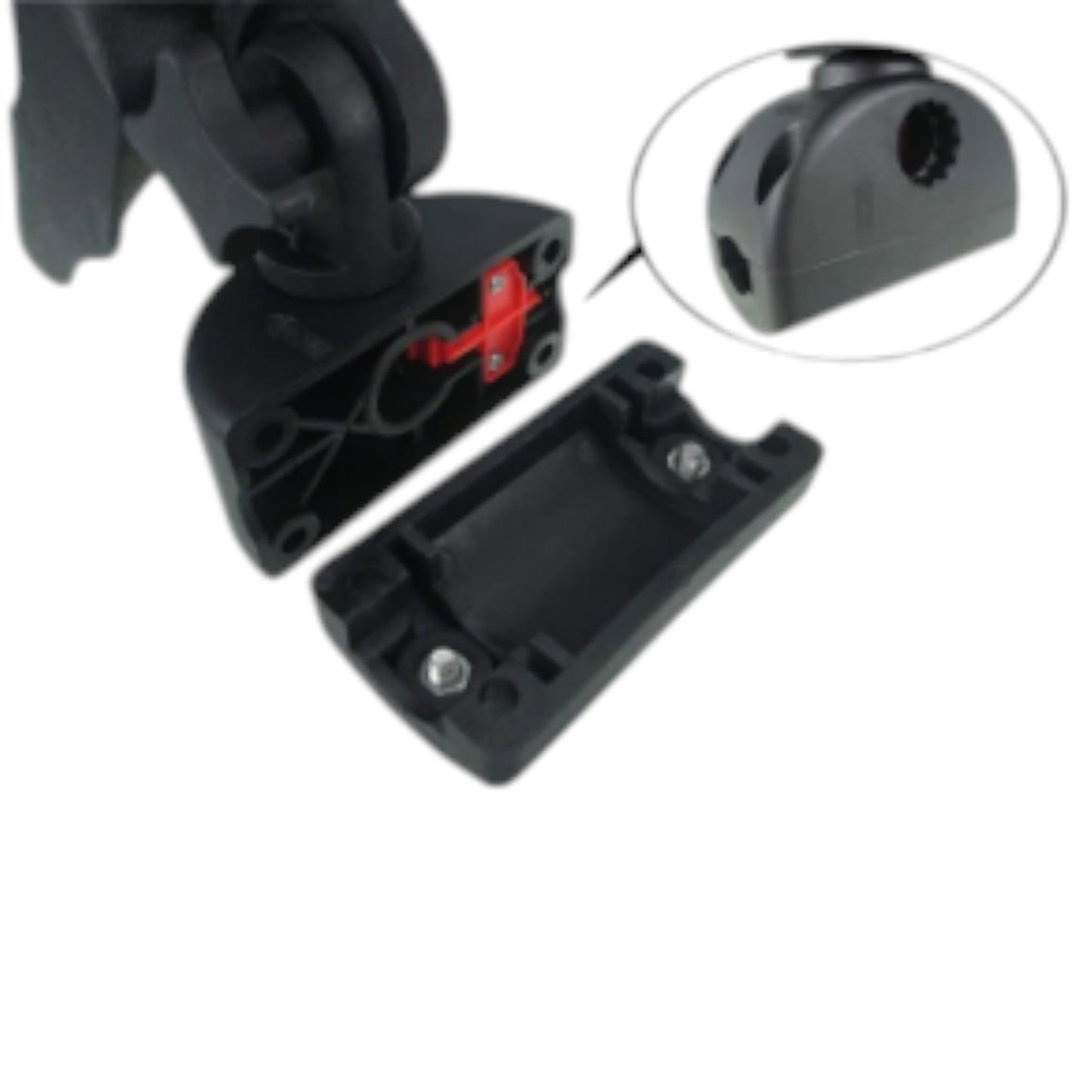 Pactrade Marine Boat Adjustable Fishing Rod Holder 7/8''-1'' Round Rail w/Lock