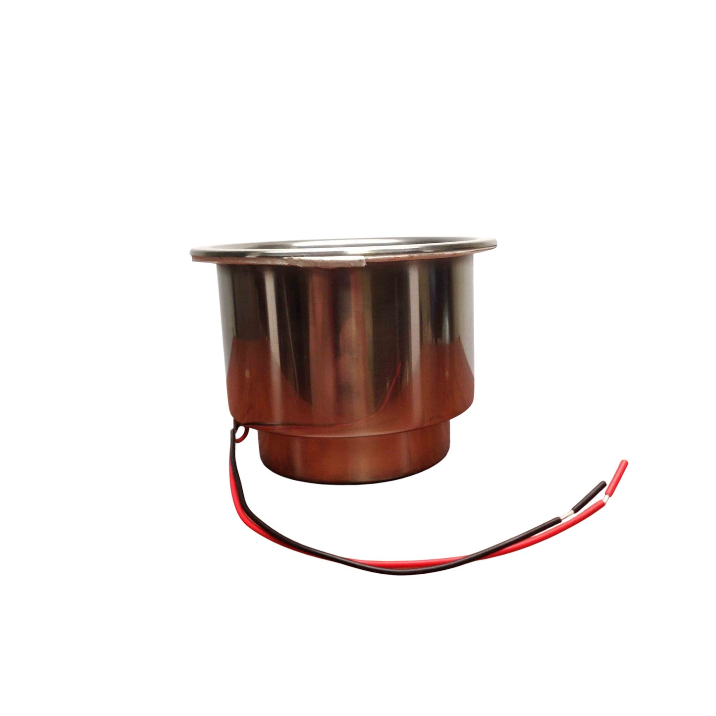 Pactrade Marine RV Marine Boat Stainless Steel 304 LED Blue Can Drinker Holder 3/8" Drain Tube