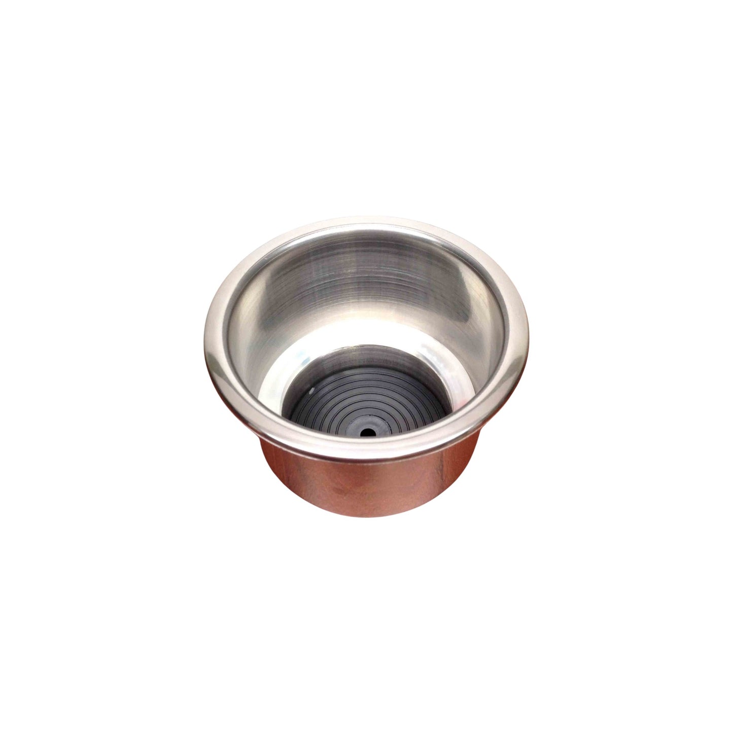 Pactrade Marine RV Marine Boat Stainless Steel 304 LED Blue Can Drinker Holder 3/8" Drain Tube
