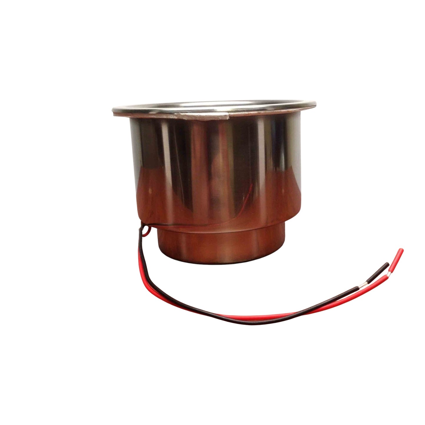 Pactrade Marine RV Boat Stainless Steel 304 LED Red Can Drink Holder 3/8" Drain Tube