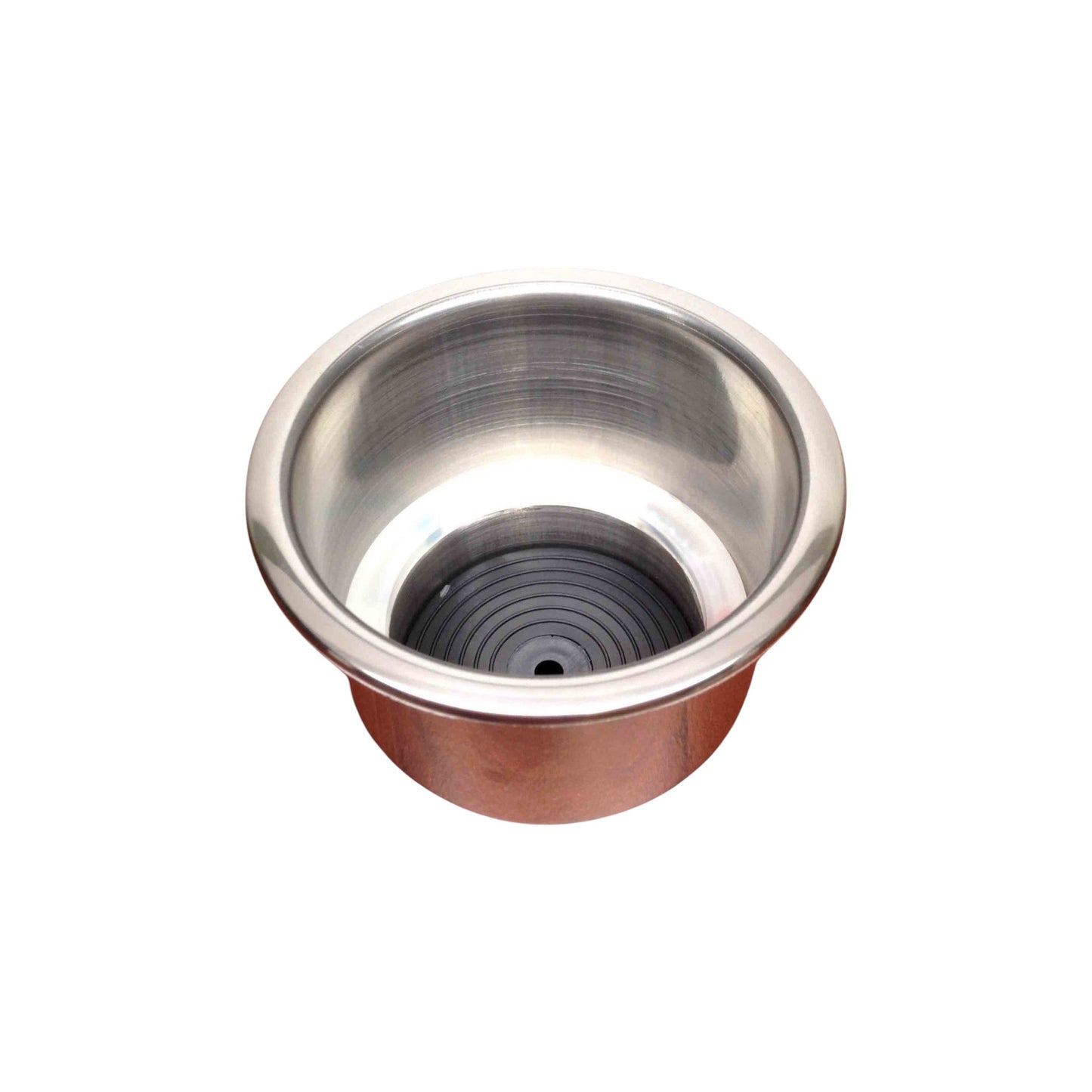 Pactrade Marine RV Boat Stainless Steel 304 LED Red Can Drink Holder 3/8" Drain Tube