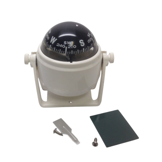 Pactrade Marine Boat Sports 2.25" D Compass with White Bracket Visible Luber Line