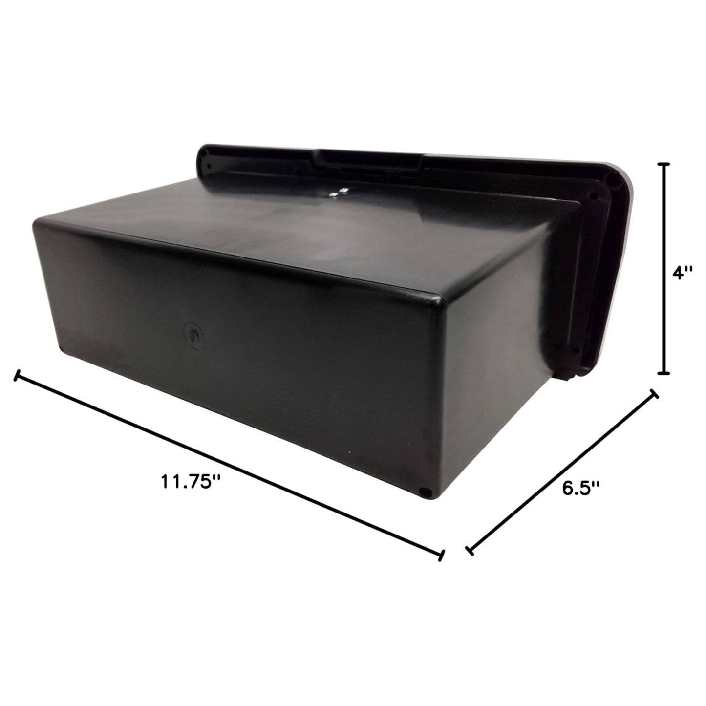 Pactrade Marine Boat Pontoon Yacht Storage Compartment Durable Standard Lightweight Lockable ABS Locking Plastic Glove Box Black Spacious with Keys