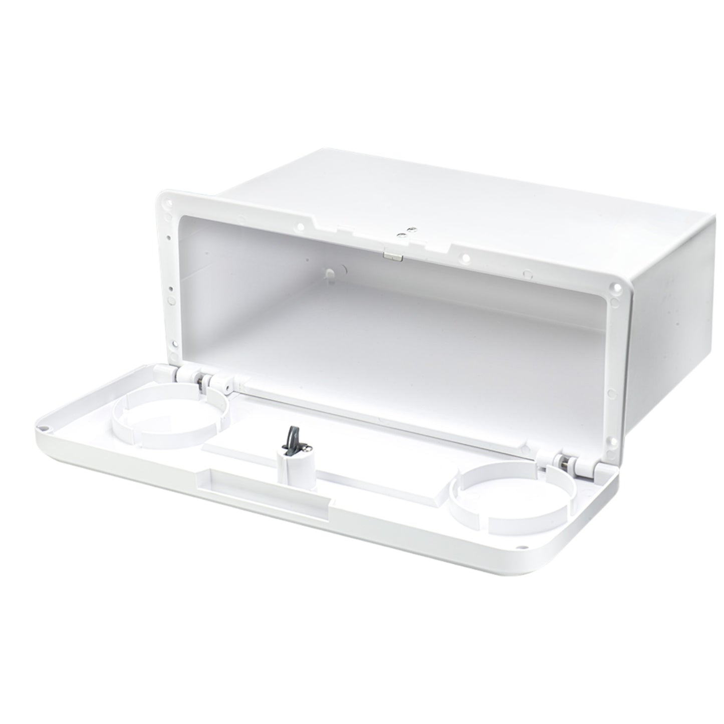Pactrade Marine Boat Pontoon Yacht Storage Compartment Durable Standard Lightweight Lockable ABS Locking Plastic Glove Box White Spacious with Keys