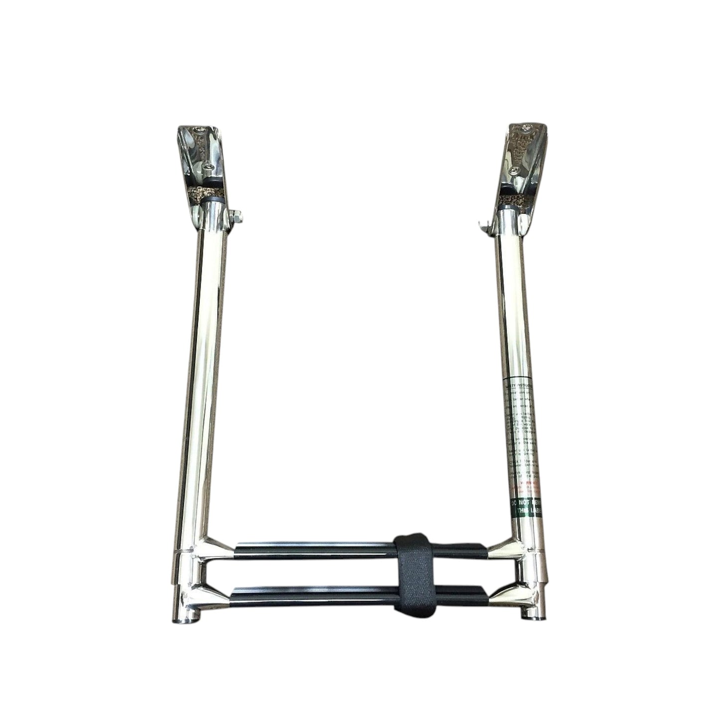 Pactrade Marine Boat SS 2 Steps Telescopic Ladder Over Platform Rubber Foot Grips