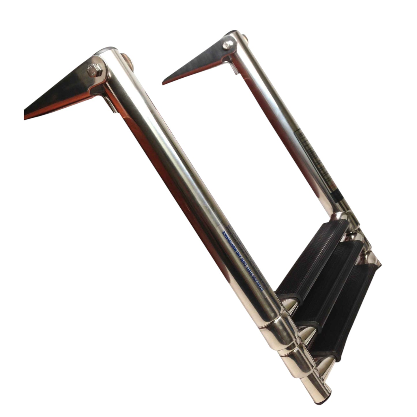 Pactrade Marine Boat Stainless Steel 3 Step Telescopic Ladder Swim Step Over Platform