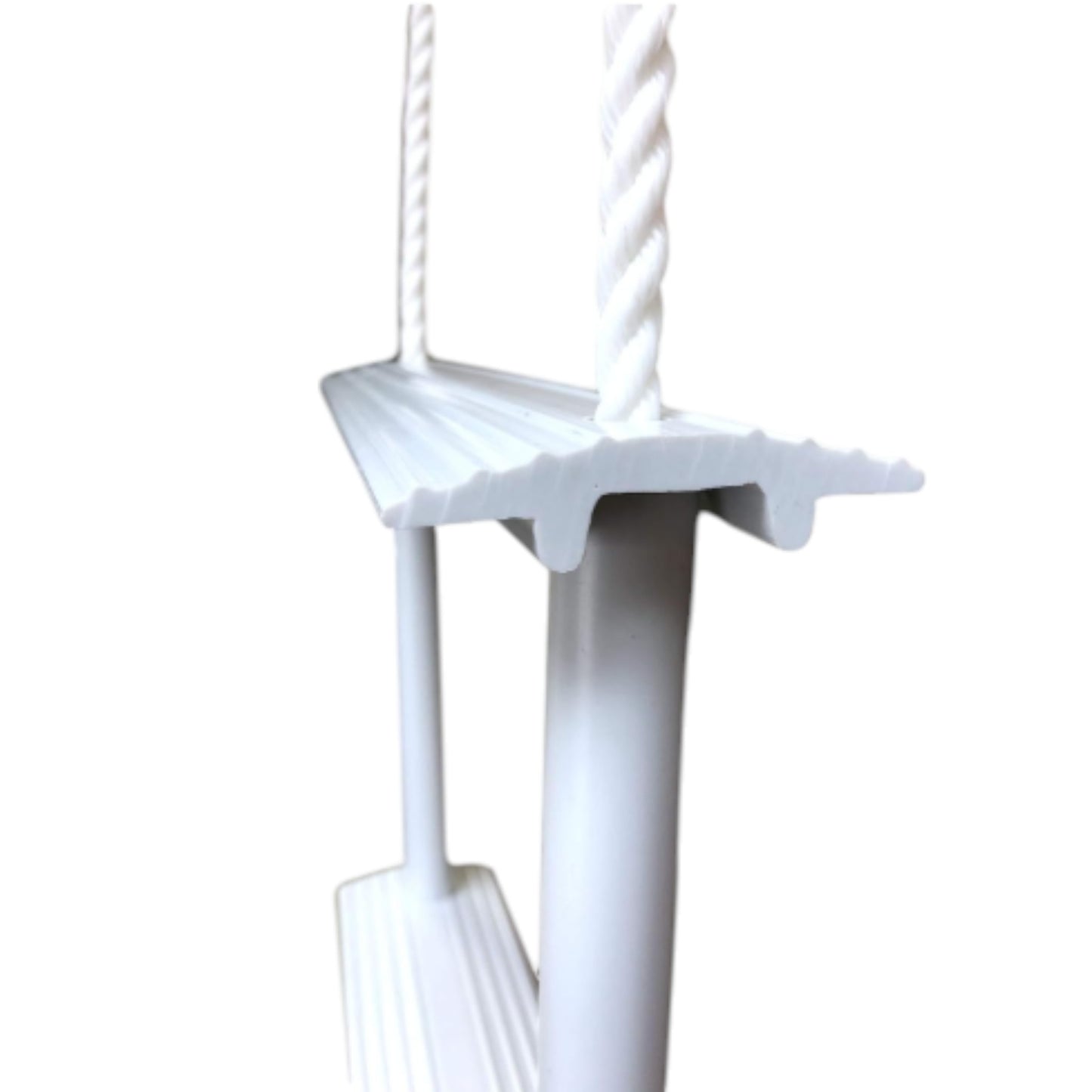 Pactrade Marine Inflatable Boat Kayak 4-Step White Folding PE Rope PVC Ladder for Emergency
