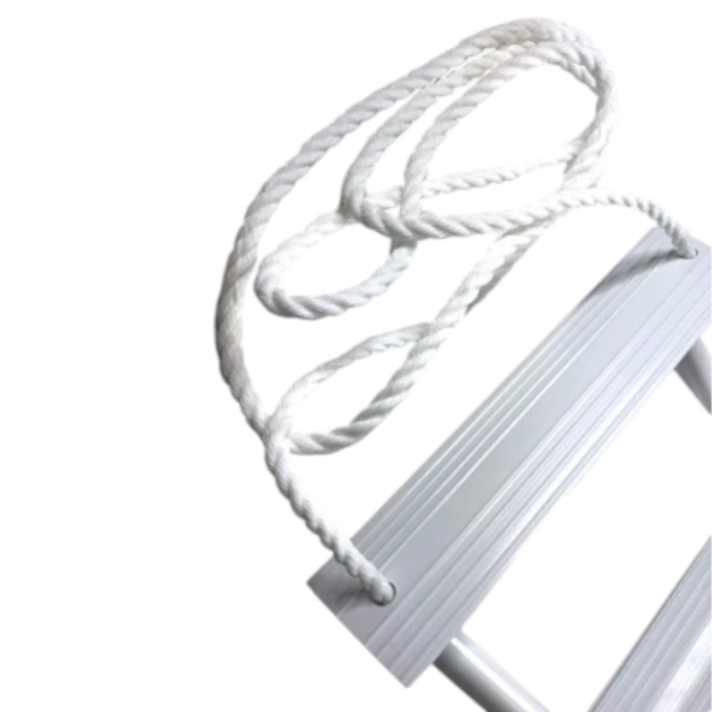 Pactrade Marine Inflatable Boat Kayak 5-Step White Folding PE Rope PVC Ladder for Emergency