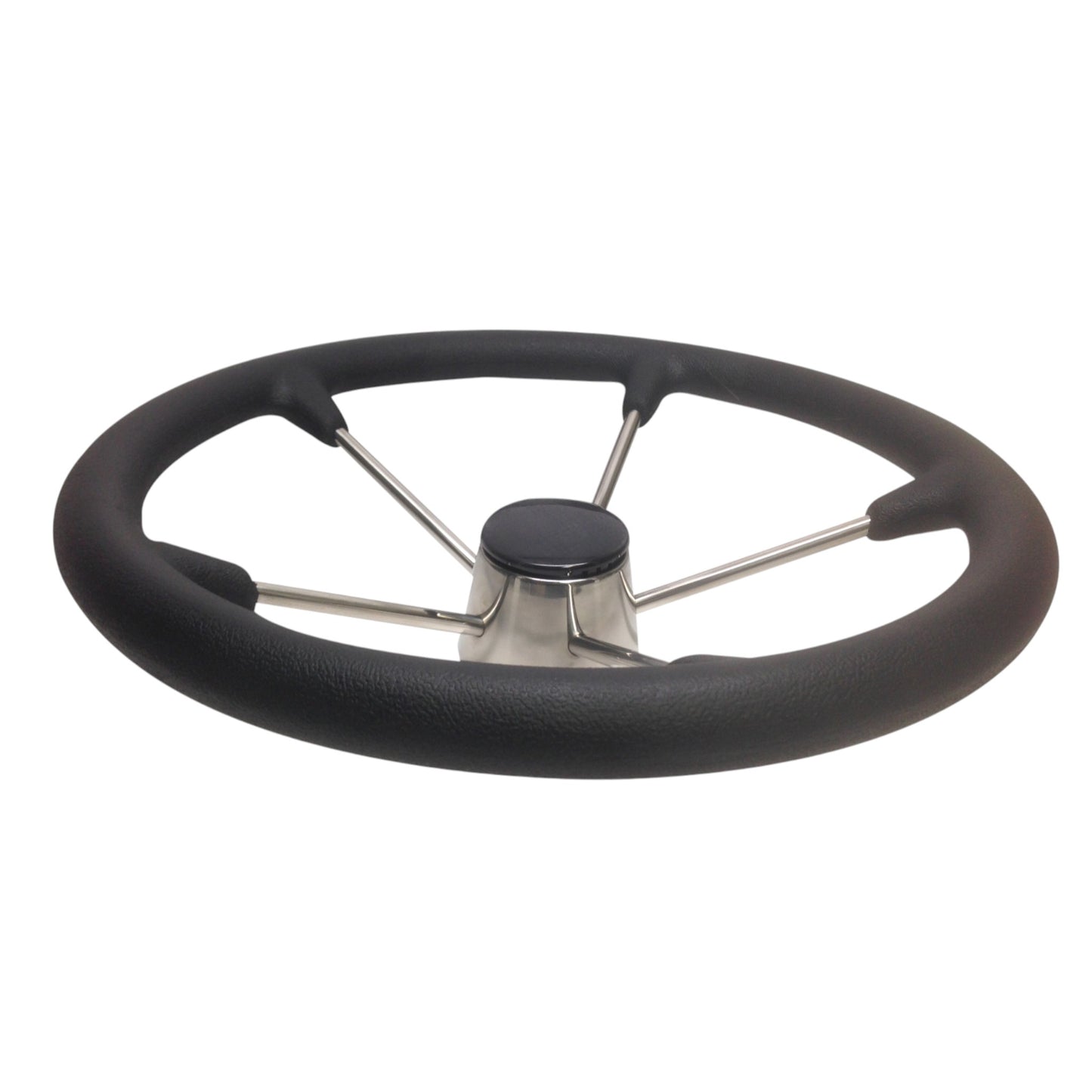 Pactrade Marine Boat Stainless Steel Steering Wheel With Black Foam Five Spoke