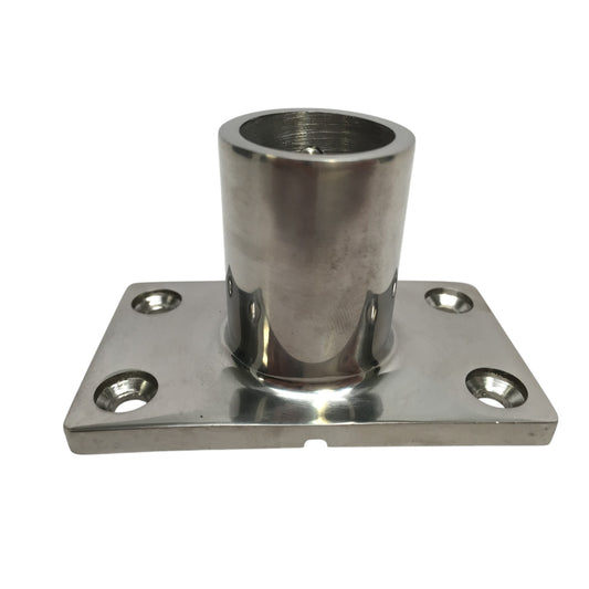 Pactrade Marine Boat Durable SS 316 Handrail Fitting Rectangular Base 90 Deg 1" 25.4MM