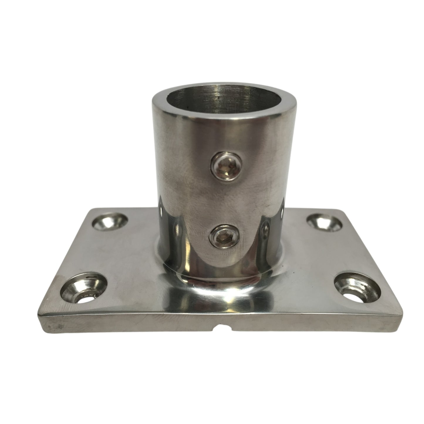 Pactrade Marine Boat Durable SS 316 Handrail Fitting Rectangular Base 90 Deg 1" 25.4MM