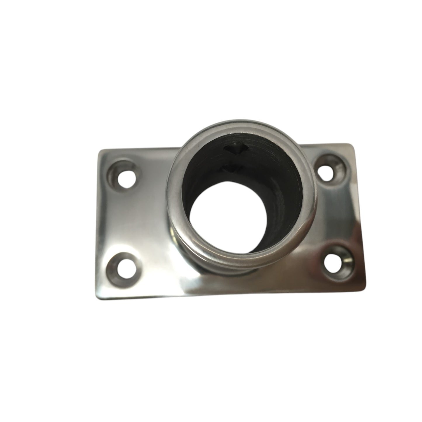Pactrade Marine Boat Durable SS 316 Handrail Fitting Rectangular Base 90 Deg 1" 25.4MM