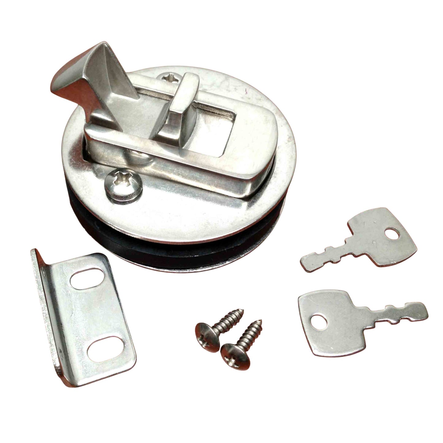 Pactrade Marine Boat Locking Stainless Steel 316 Flush Pull Slam Latch Hatch Lift 2"D