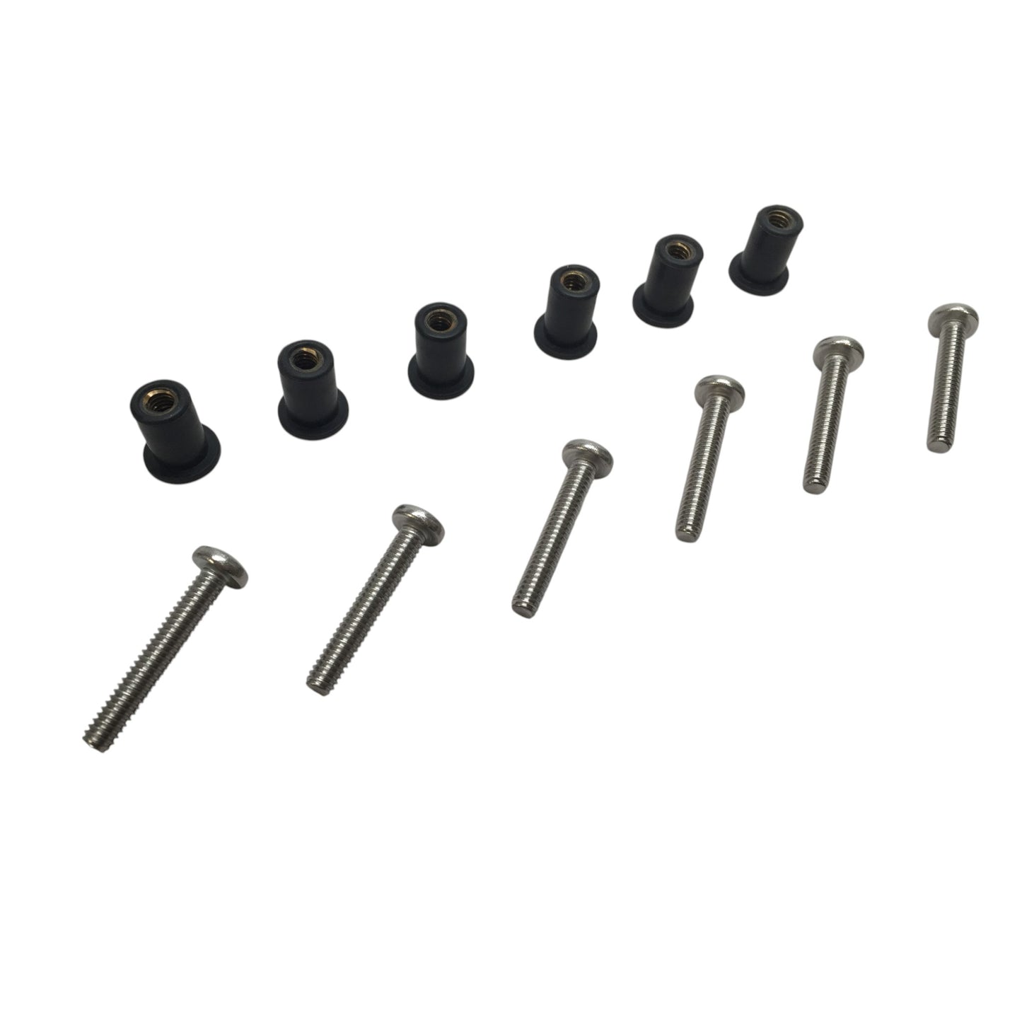Pactrade Marine 6 PCS 1/8" Inner Dia. Well Nuts With Screws For Kayak Canoe Small Boats Marine