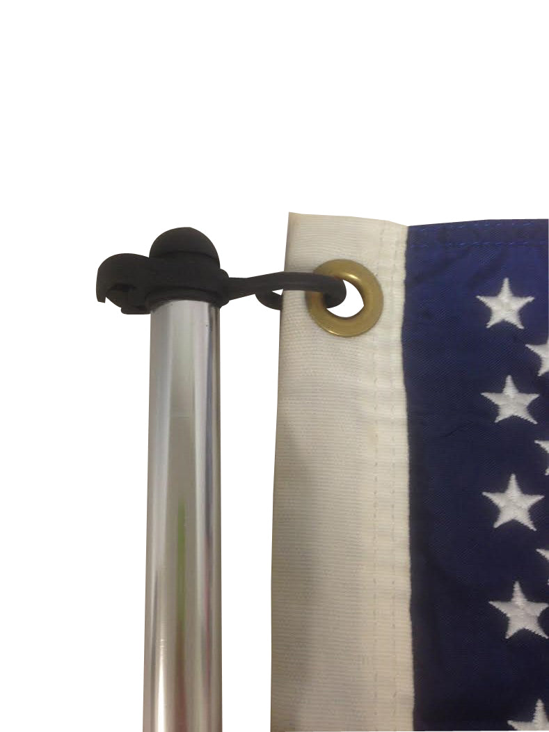 Pontoon Flag Pole Socket w/ American USA Flag 24" Long Adjustable