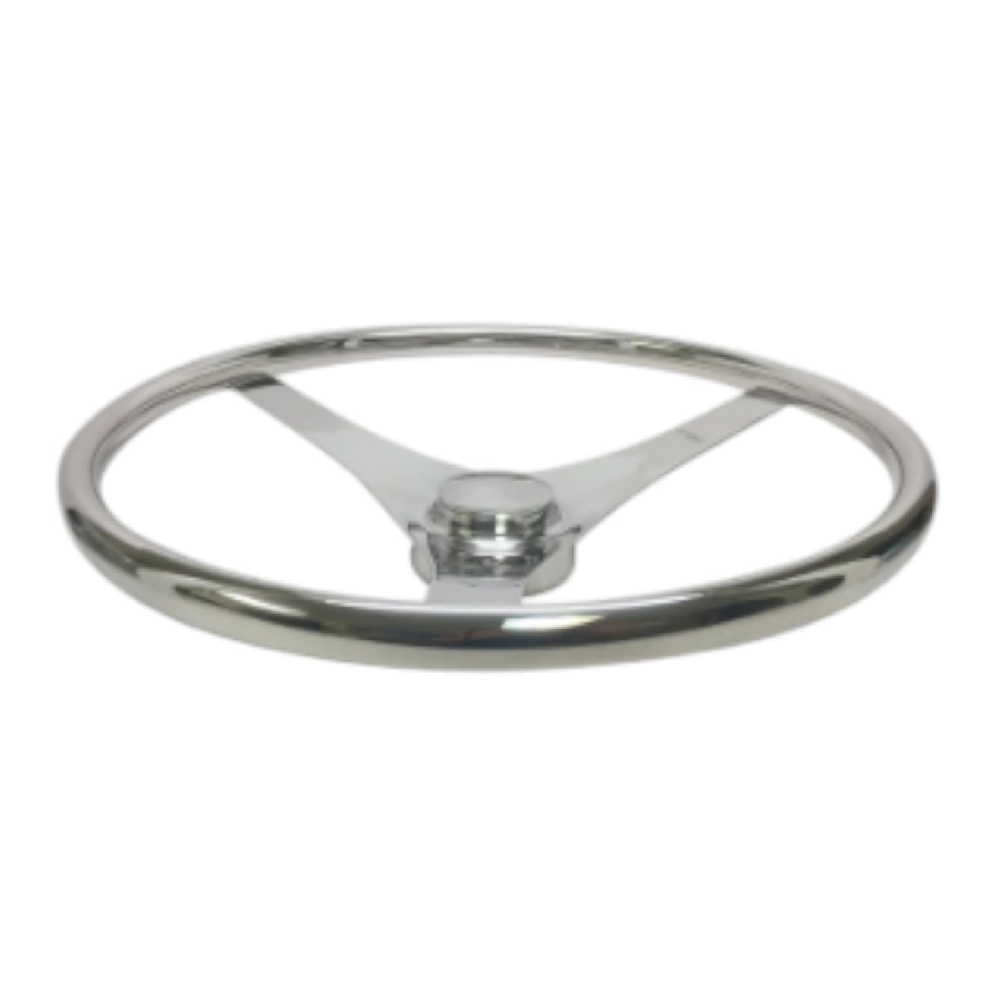 Pactrade Marine Boat Durable 3 Flat Spoke Stainless Steel Sports Steering Wheel, 13-1/2"L