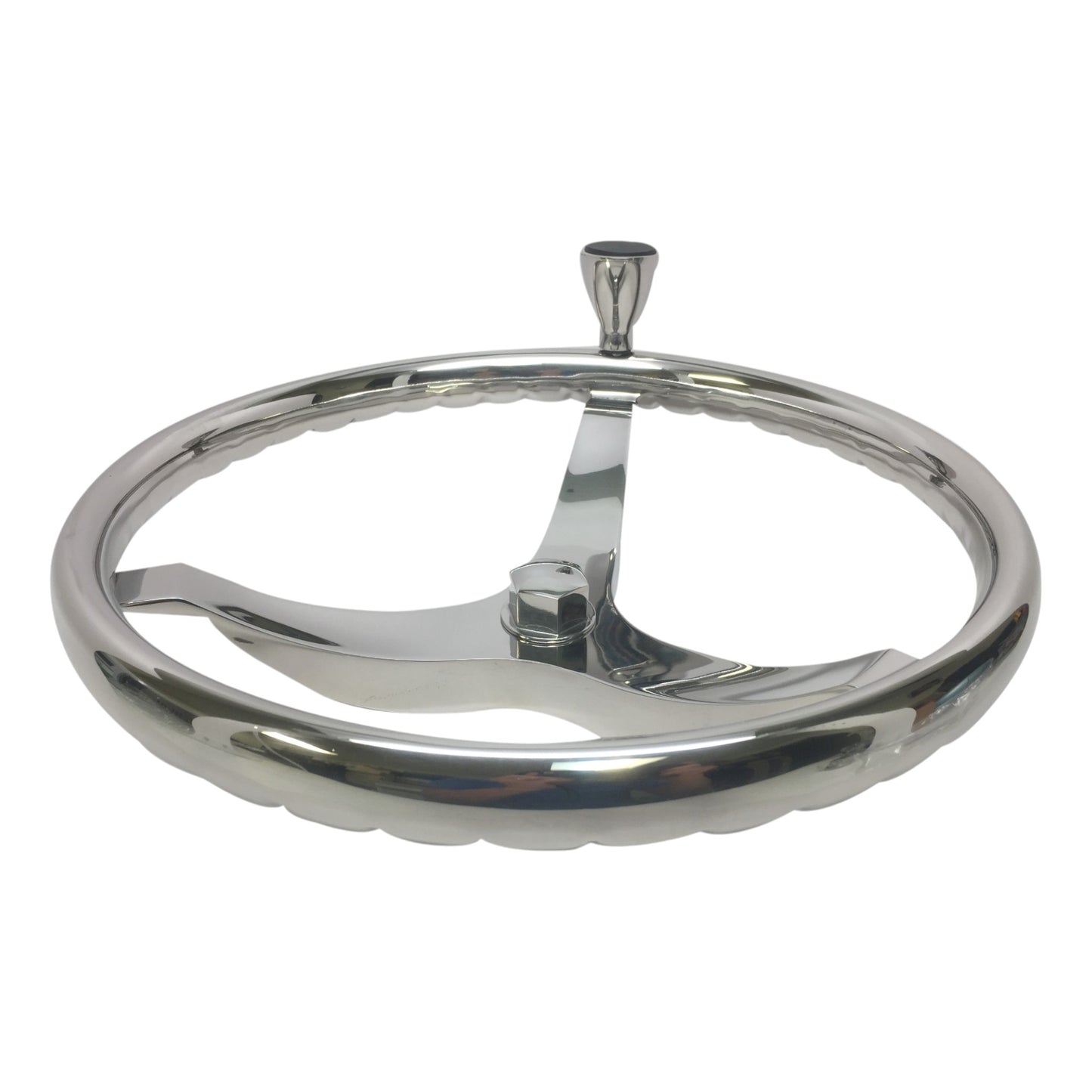 Pactrade Marine Boat 3 Spoke SS Steering Wheel Turning Knob Finger Grips Nut Cap