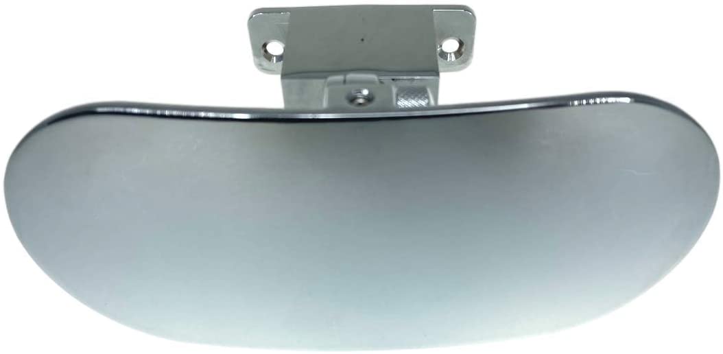 Pactrade Marine Boat Ski Wide Oval Convex Mirror Tinted Shatter Proof Chrome Plated Steel Deck Windshield Mounted Dash