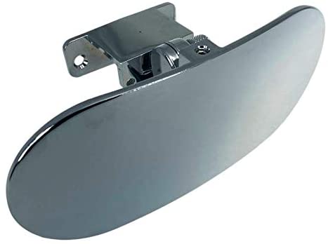 Pactrade Marine Boat Ski Wide Oval Convex Mirror Tinted Shatter Proof Chrome Plated Steel Deck Windshield Mounted Dash