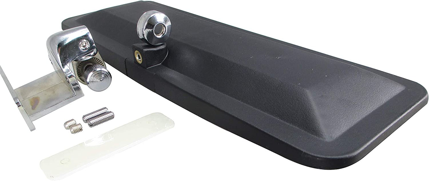 Pactrade Marine Boat Ski Wide Mirror Tinted Black Deck Windshield Mounted Dash
