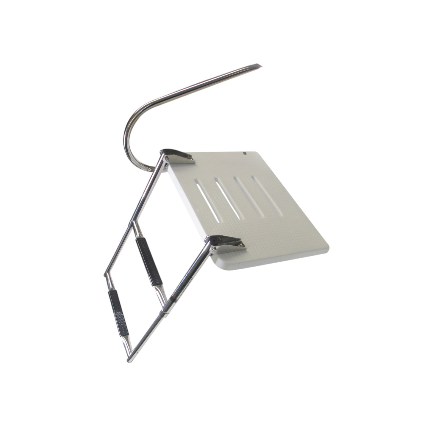Pactrade Marine Boat Universal Swim Over Platform Mount Telescopic Ladder, 2 Step in/Outboard One Rail