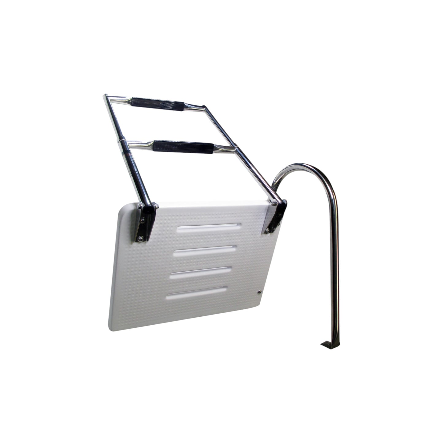 Pactrade Marine Boat Universal Swim Over Platform Mount Telescopic Ladder, 2 Step in/Outboard One Rail
