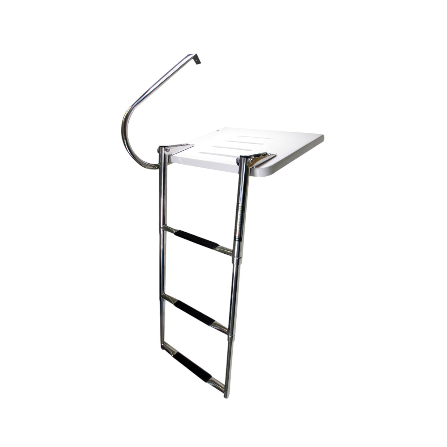 Pactrade Marine Boat Universal Swim Over Platform Mount Telescopic Ladder, 3 Step in/Outboard One Rail