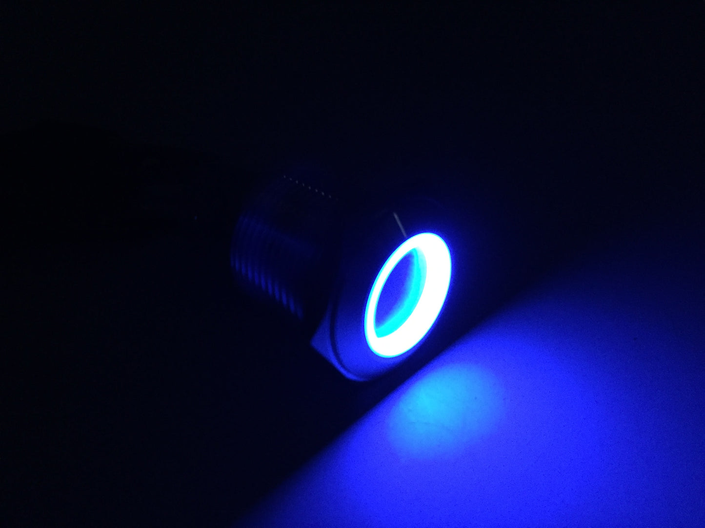 Pactrade Marine Boat SS304 Blue LED Ultra Flush Light On-Off Push Switch Ring Button