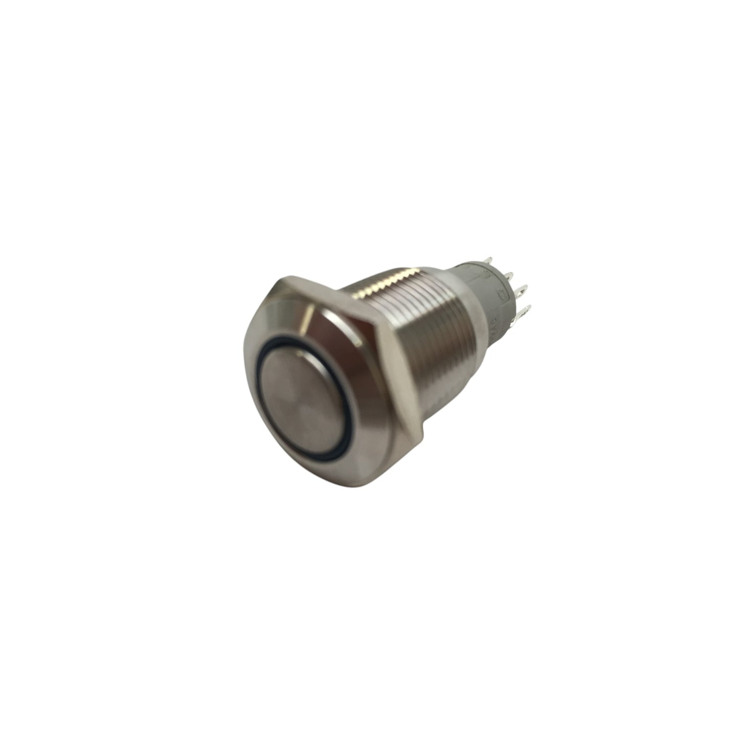 Pactrade Marine Boat SS304 Blue LED Ultra Flush Light On-Off Push Switch Ring Button