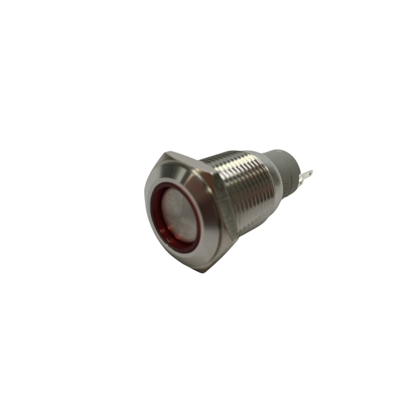 2 of Pactrade Marine SS304 Red LED Ultra Flush Light On-Off Push Switch Ring Button