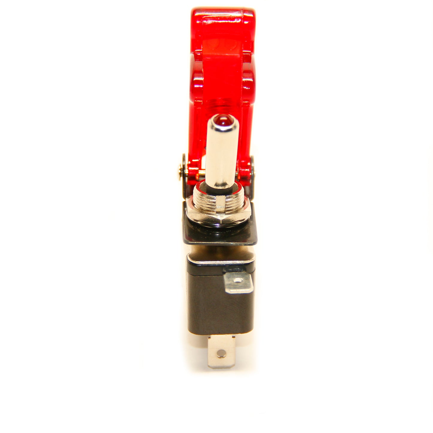 Pactrade Marine Red LED Dot Toggle Switch and Red Safety Switch Flip Cap Cover