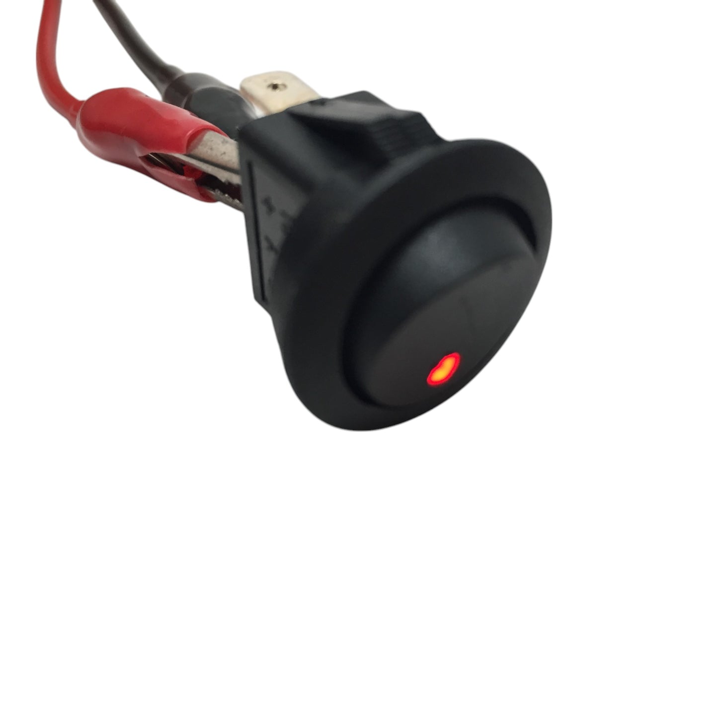 Pactrade Marine 10pcs Automotive Car Round Red Dot LED Rocker Switch SPST On/Off