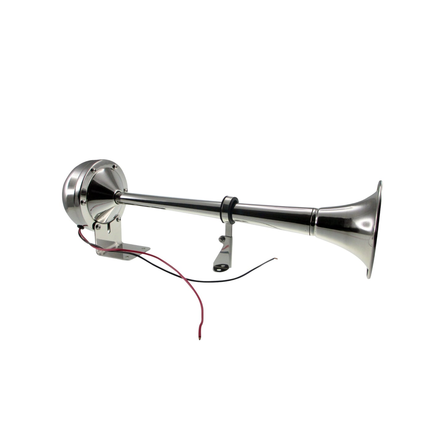 Pactrade Marine Boat Auto Stainless Steel Single Trumpet Horn Complete Set 12V