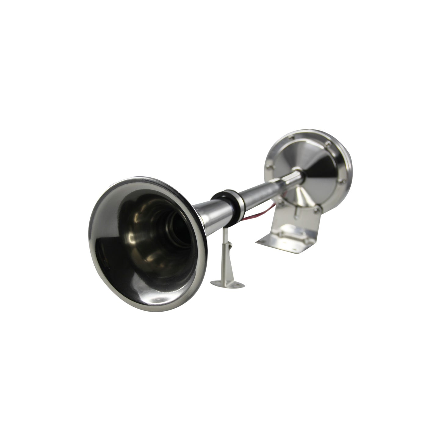 Pactrade Marine Boat Auto Stainless Steel Single Trumpet Horn Complete Set 12V