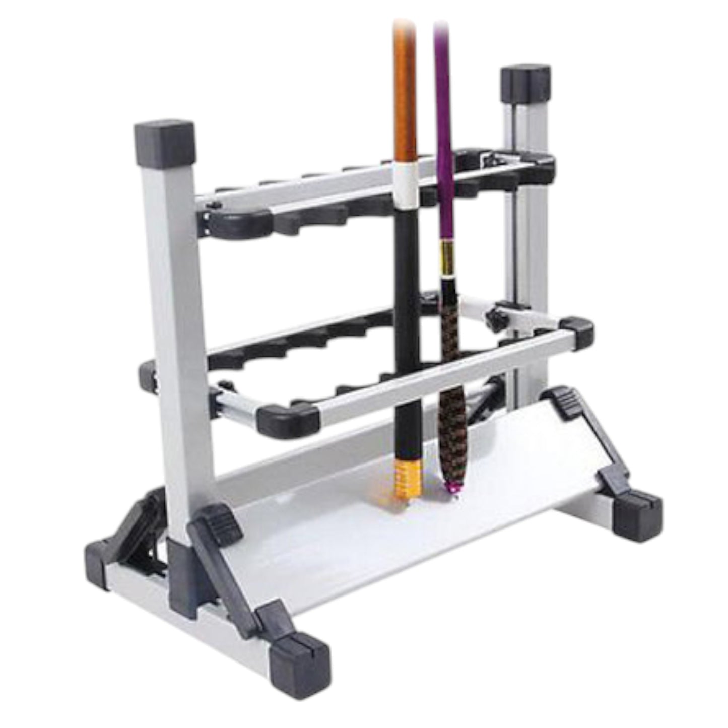 Pactrade Marine Fishing Rod Holder Aluminum Alloy Portable 12 Vertical Rack Boat Home Garage