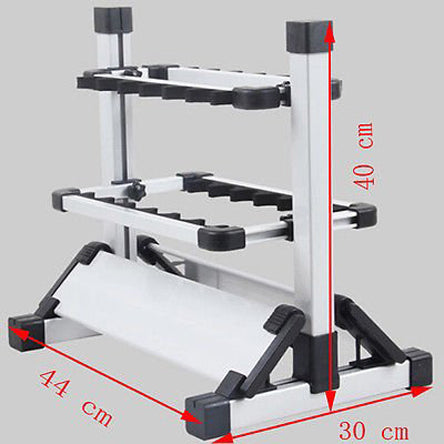 Pactrade Marine Fishing Rod Holder Aluminum Alloy Portable 12 Vertical Rack Boat Home Garage
