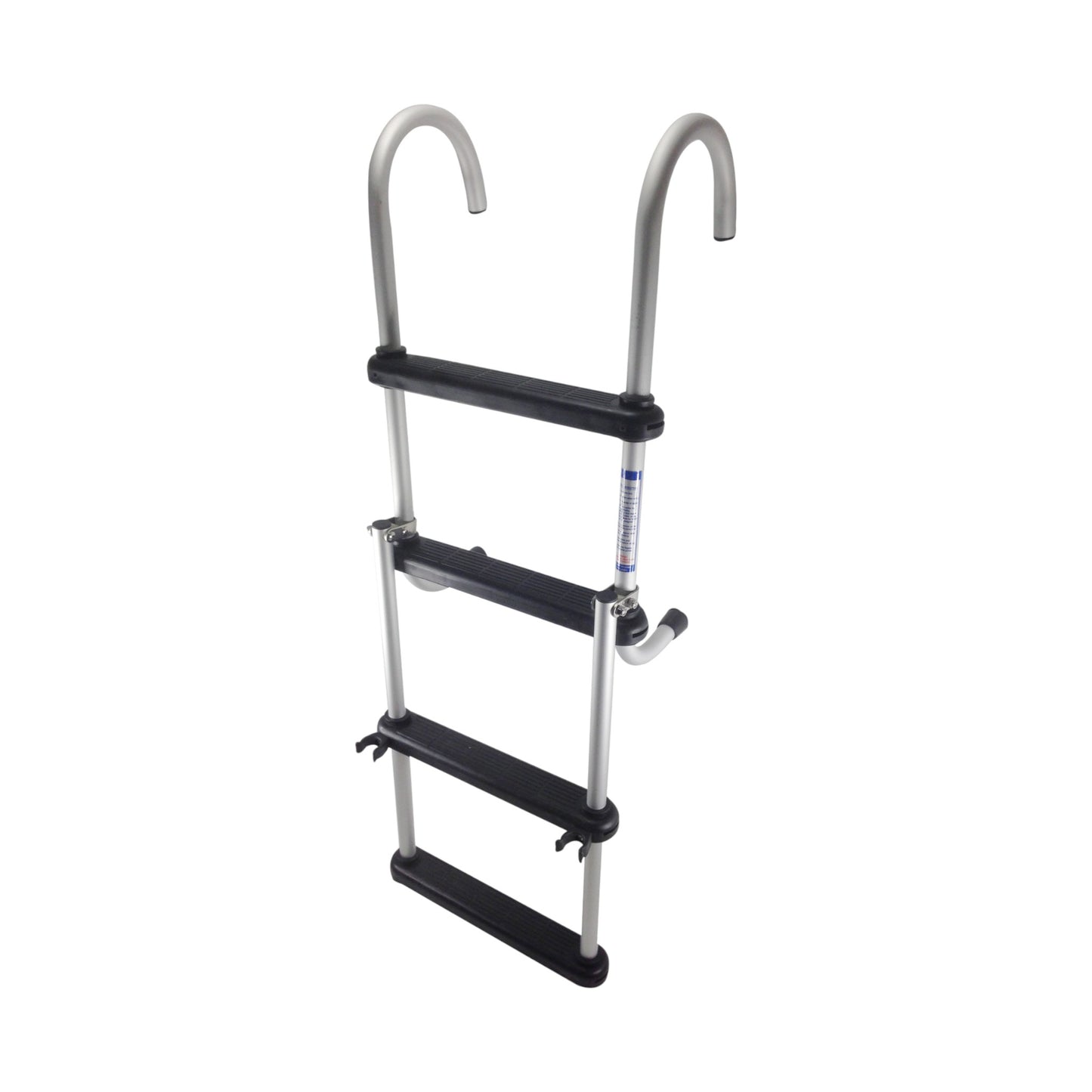 Pactrade Marine Pontoon Boat Folding 4 Steps Boarding Removable Ladder Aluminum