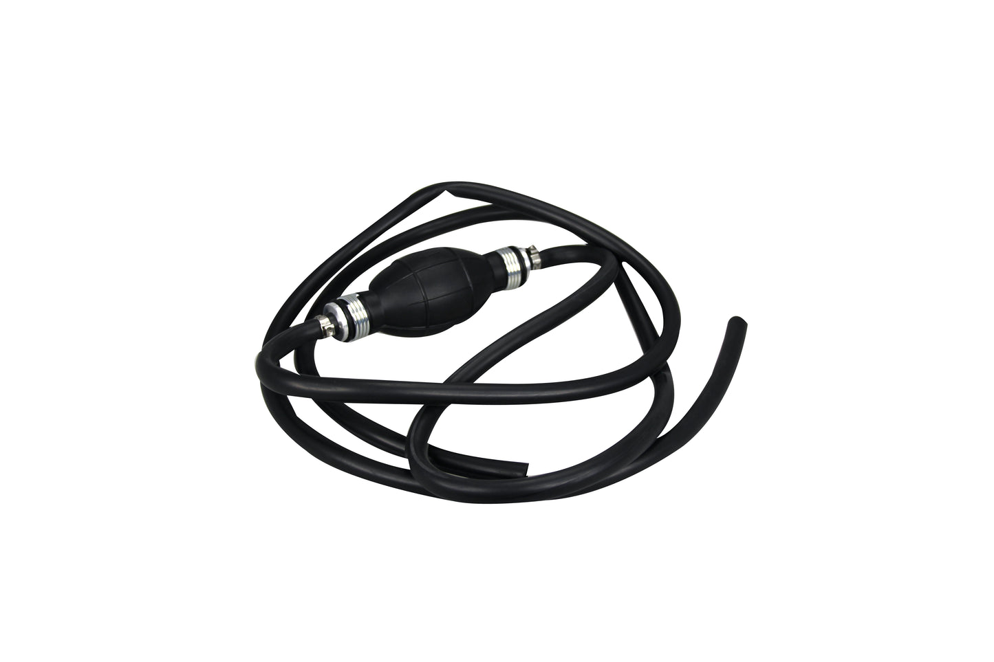 Pactrade Marine Boat Kart Cargo Universal Rubber Pump Hose Assembly Fuel Line Pipe Outboard Boat with Primer Bulb With 6' Hose Black (6mm)