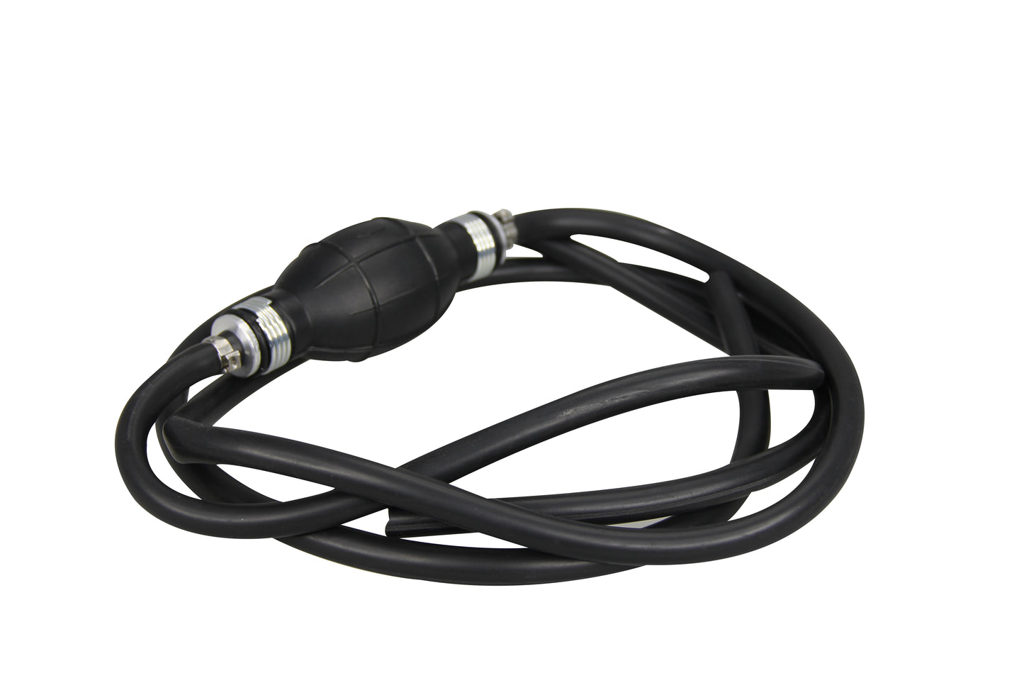 Pactrade Marine Boat Kart Cargo Universal Rubber Pump Hose Assembly Fuel Line Pipe Outboard Boat with Primer Bulb With 6' Hose Black (6mm)