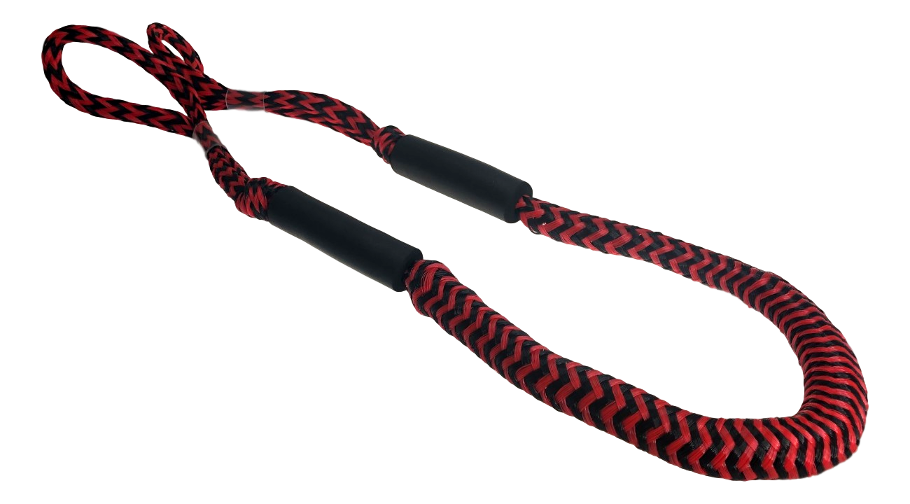 Pactrade Marine Bungee 2 Pieces Dock Line, Elastic Mooring Rope, Morring Rope for Docking 3ft EVA Foam Floats for Boats PWC Kayak Jet Ski (Red/Black)