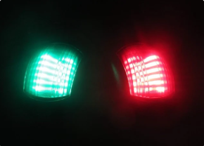 Pactrade Marine Boat Navigation LED Light Green Starboard Red Port Black PC IP66