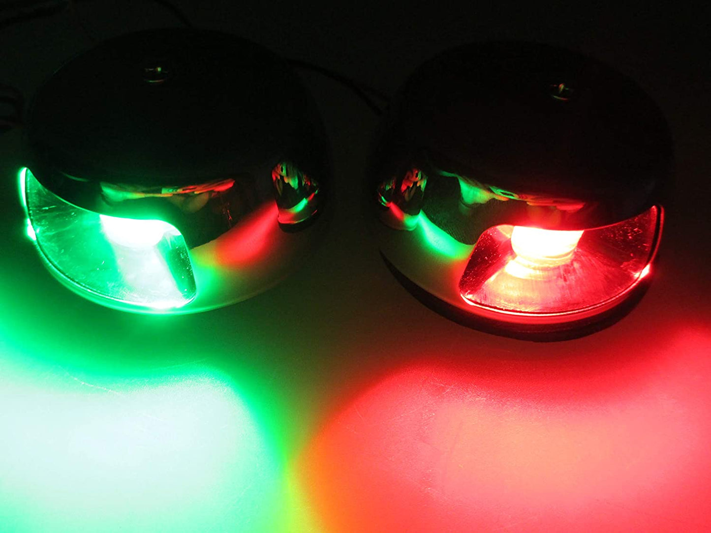 Pactrade Marine Horizontal SS304 Navigation Green Starboard Red Port LED Lights