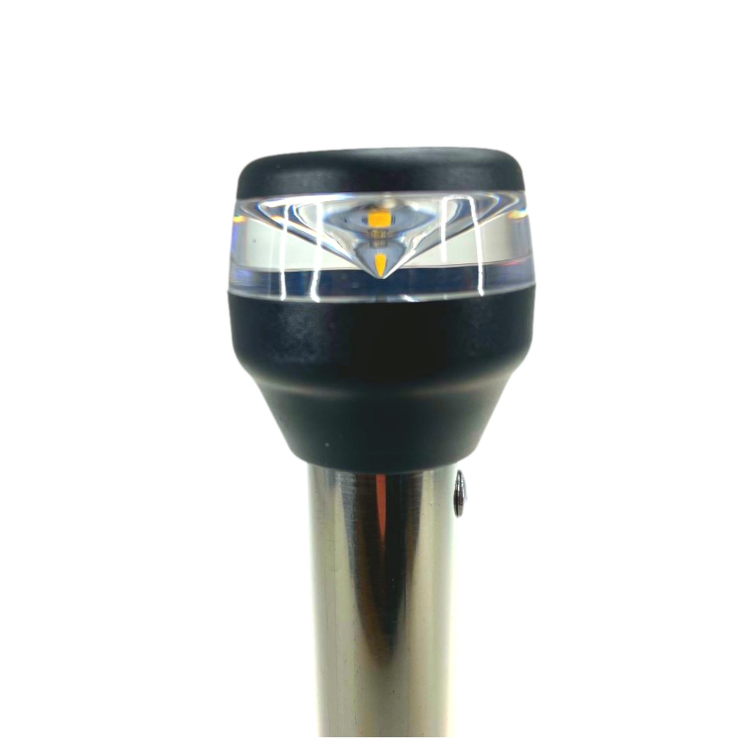 Pactrade Marine Boat LED All Round Anchor Navigation Light Black Housing Nature White LED 2NM Surface Mount 10-30VDC 120LM IP65 Durable Pole CE RoHS Certified (15 inches)